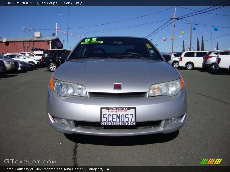 Silver / Gray 2003 Saturn ION 3 Quad Coupe