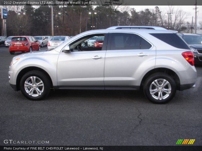 Silver Ice Metallic / Jet Black 2012 Chevrolet Equinox LTZ AWD