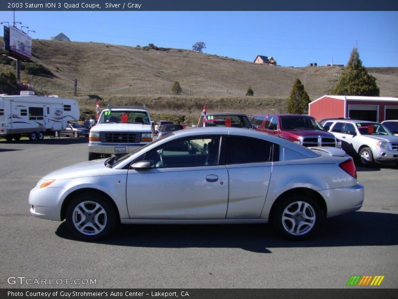 Silver / Gray 2003 Saturn ION 3 Quad Coupe