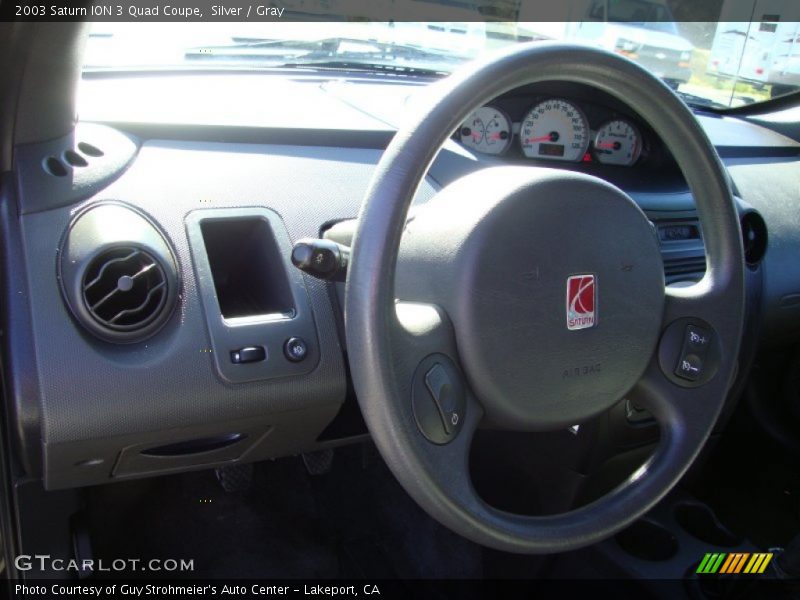 Silver / Gray 2003 Saturn ION 3 Quad Coupe
