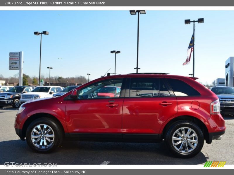 Redfire Metallic / Charcoal Black 2007 Ford Edge SEL Plus