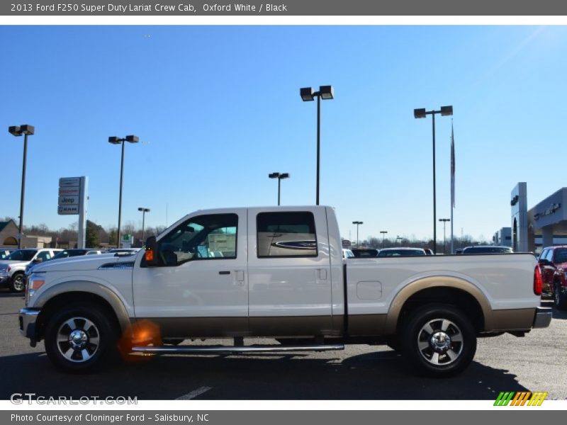 Oxford White / Black 2013 Ford F250 Super Duty Lariat Crew Cab
