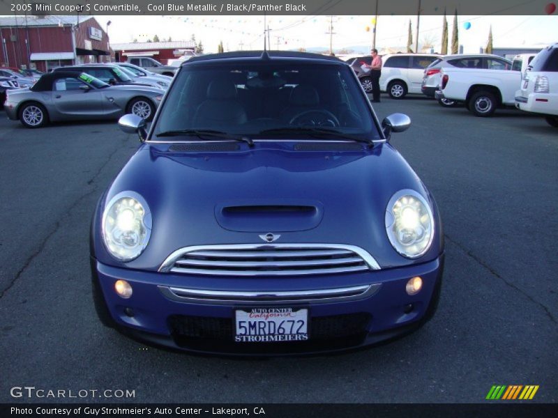 Cool Blue Metallic / Black/Panther Black 2005 Mini Cooper S Convertible