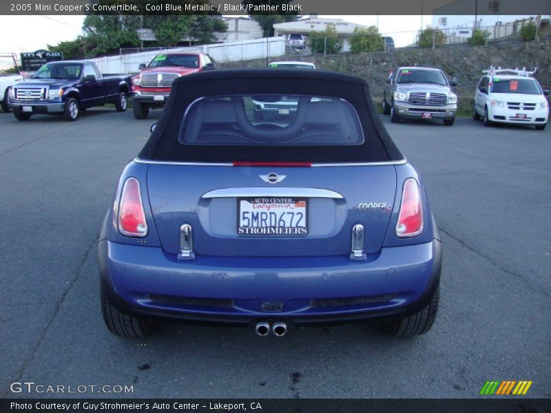 Cool Blue Metallic / Black/Panther Black 2005 Mini Cooper S Convertible