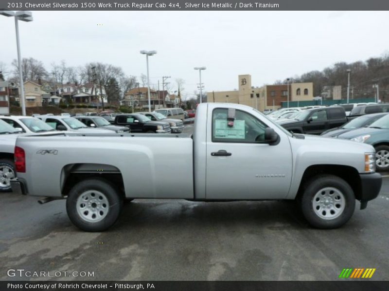 Silver Ice Metallic / Dark Titanium 2013 Chevrolet Silverado 1500 Work Truck Regular Cab 4x4