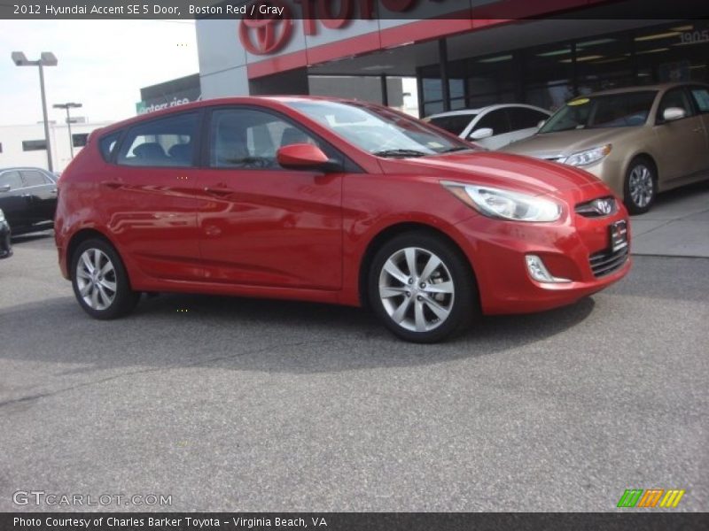 Boston Red / Gray 2012 Hyundai Accent SE 5 Door