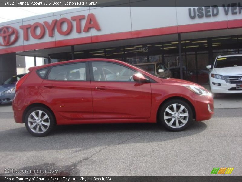 Boston Red / Gray 2012 Hyundai Accent SE 5 Door
