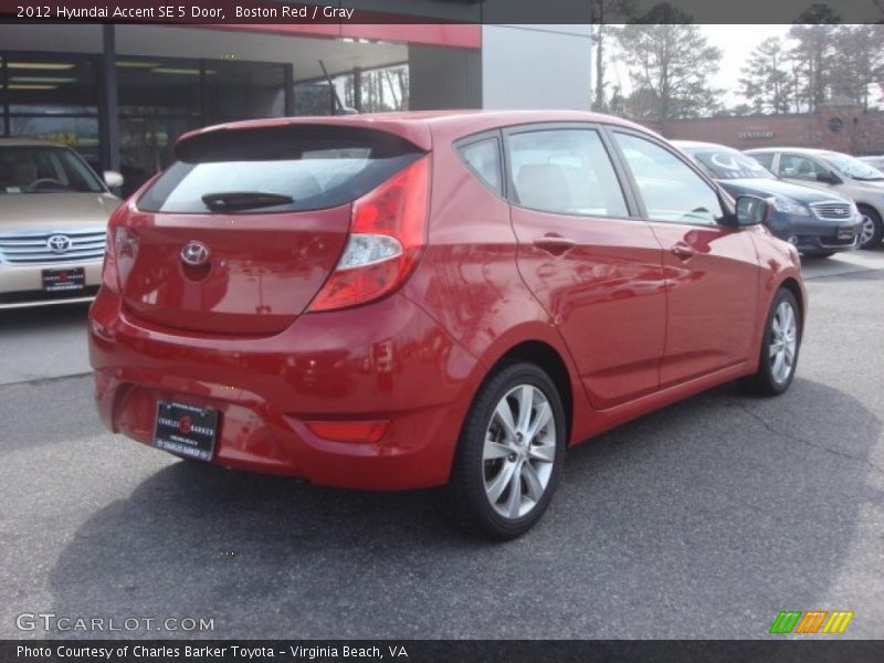 Boston Red / Gray 2012 Hyundai Accent SE 5 Door