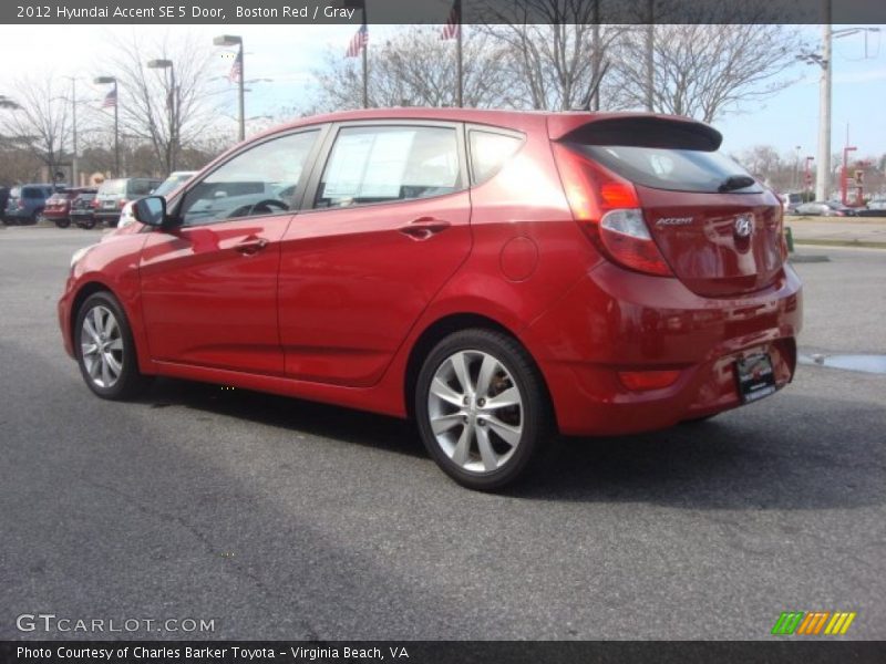 Boston Red / Gray 2012 Hyundai Accent SE 5 Door