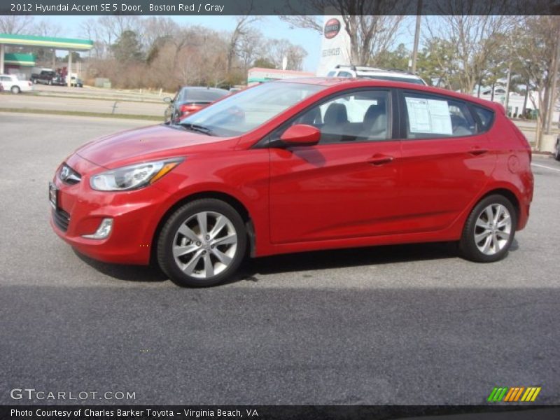 Boston Red / Gray 2012 Hyundai Accent SE 5 Door