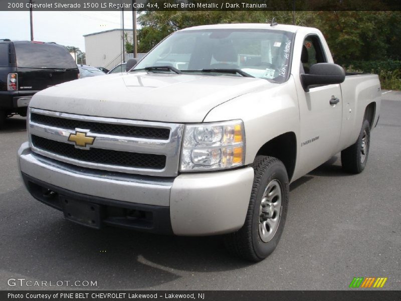 Silver Birch Metallic / Dark Titanium 2008 Chevrolet Silverado 1500 LS Regular Cab 4x4