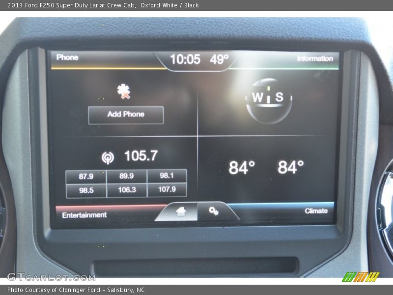 Oxford White / Black 2013 Ford F250 Super Duty Lariat Crew Cab