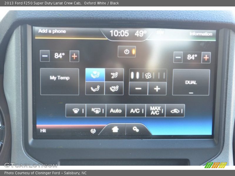 Controls of 2013 F250 Super Duty Lariat Crew Cab