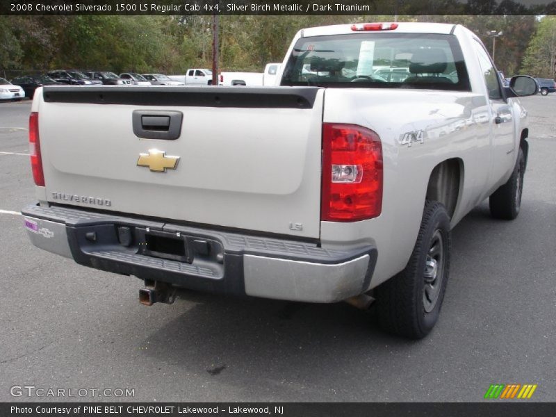 Silver Birch Metallic / Dark Titanium 2008 Chevrolet Silverado 1500 LS Regular Cab 4x4