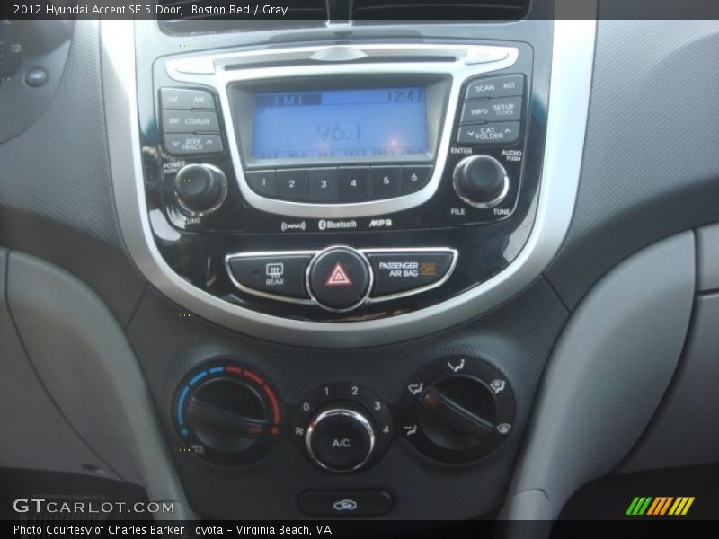 Boston Red / Gray 2012 Hyundai Accent SE 5 Door