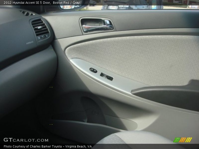 Boston Red / Gray 2012 Hyundai Accent SE 5 Door