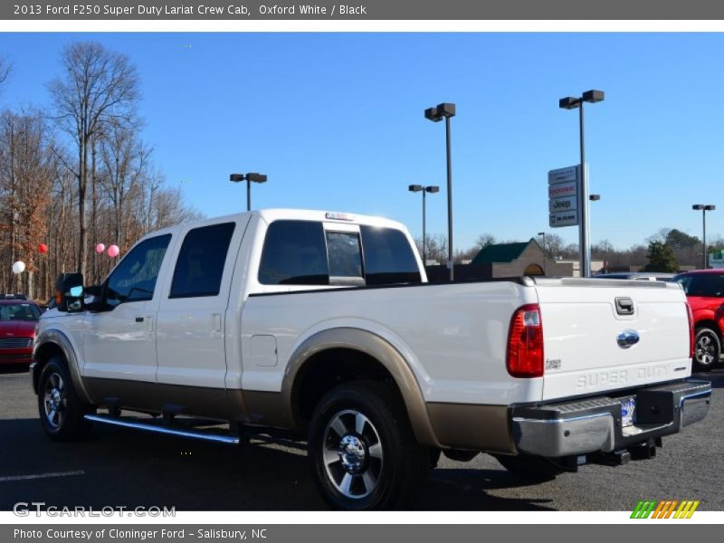 Oxford White / Black 2013 Ford F250 Super Duty Lariat Crew Cab