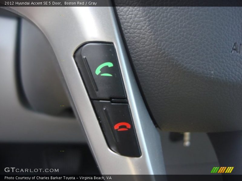 Boston Red / Gray 2012 Hyundai Accent SE 5 Door