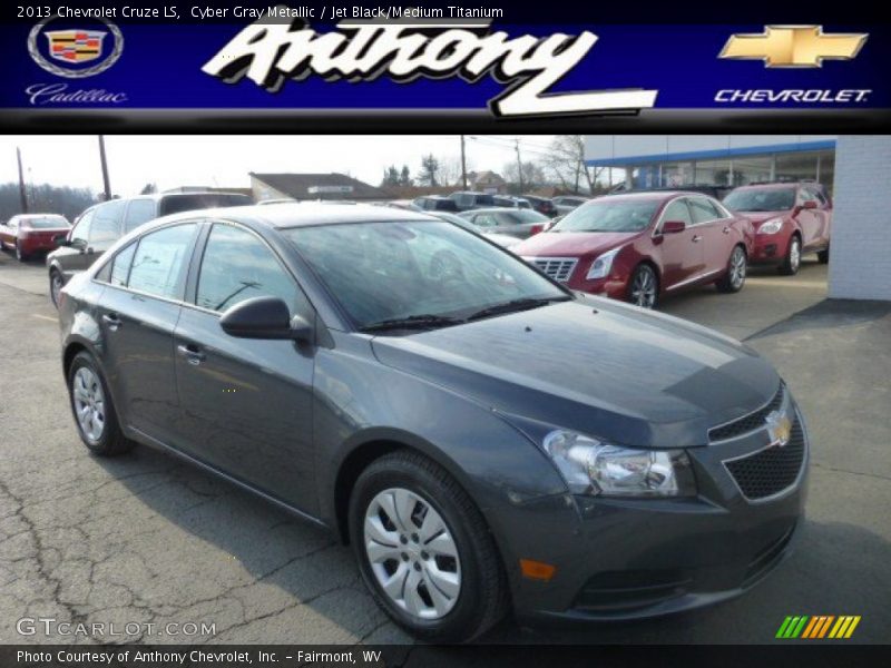 Cyber Gray Metallic / Jet Black/Medium Titanium 2013 Chevrolet Cruze LS