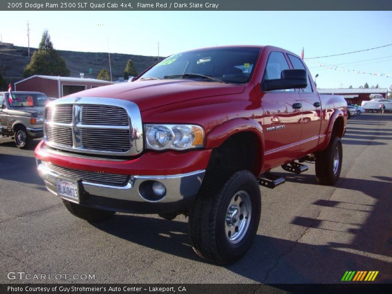Flame Red / Dark Slate Gray 2005 Dodge Ram 2500 SLT Quad Cab 4x4