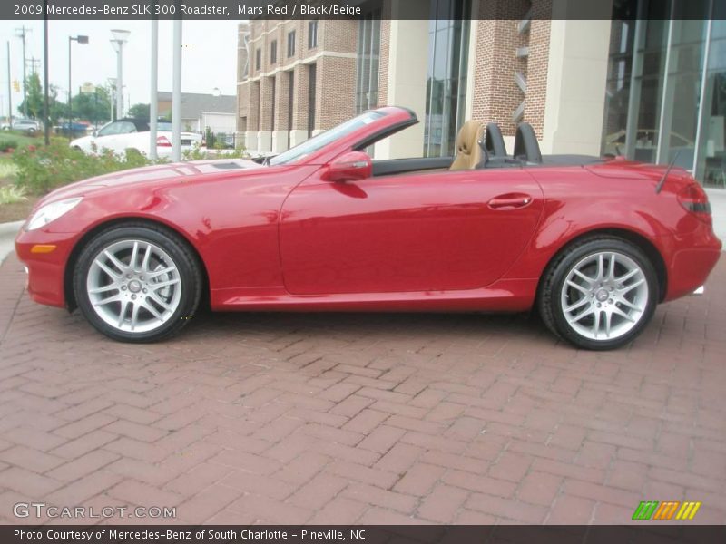 Mars Red / Black/Beige 2009 Mercedes-Benz SLK 300 Roadster