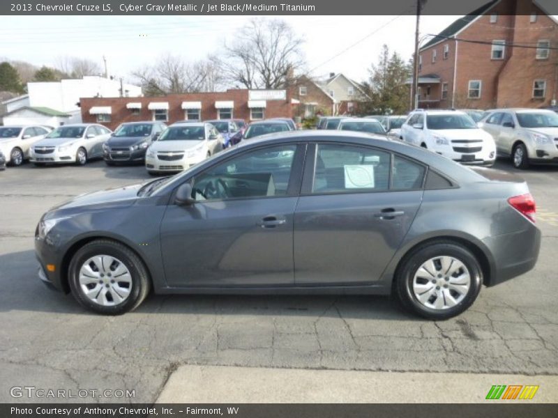 Cyber Gray Metallic / Jet Black/Medium Titanium 2013 Chevrolet Cruze LS