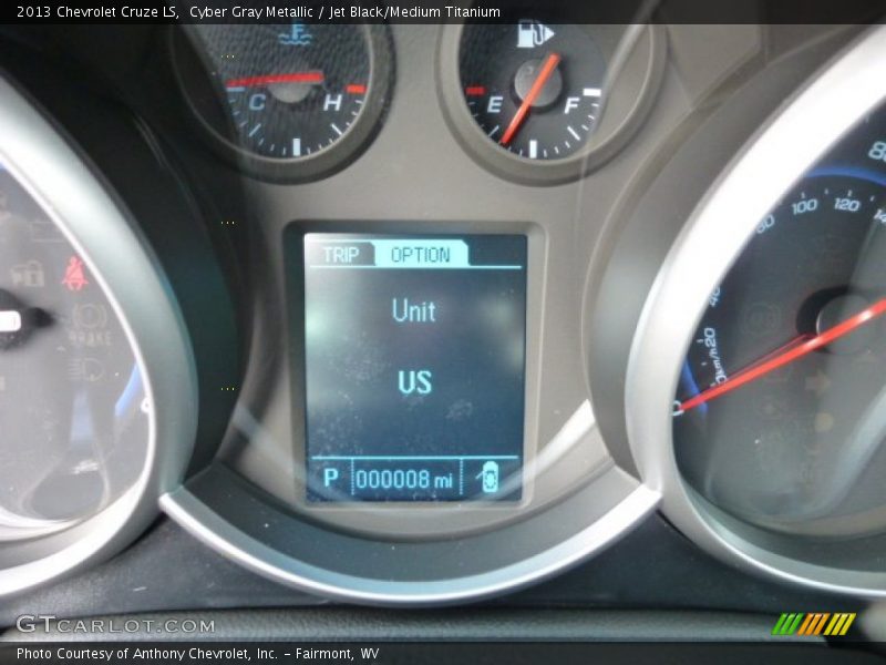 Cyber Gray Metallic / Jet Black/Medium Titanium 2013 Chevrolet Cruze LS