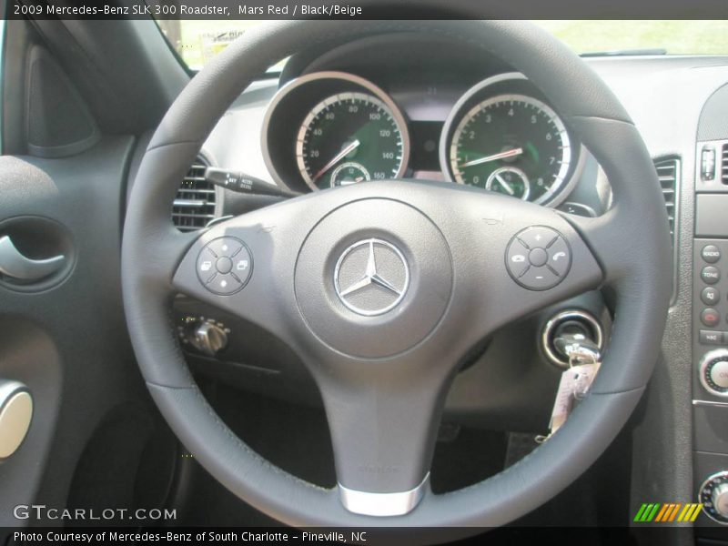 Mars Red / Black/Beige 2009 Mercedes-Benz SLK 300 Roadster