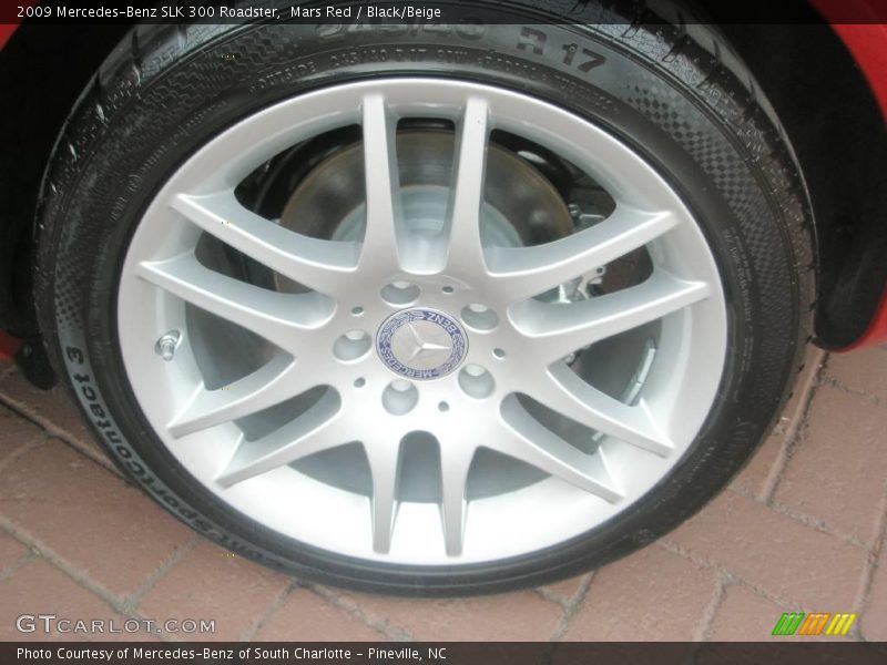 Mars Red / Black/Beige 2009 Mercedes-Benz SLK 300 Roadster