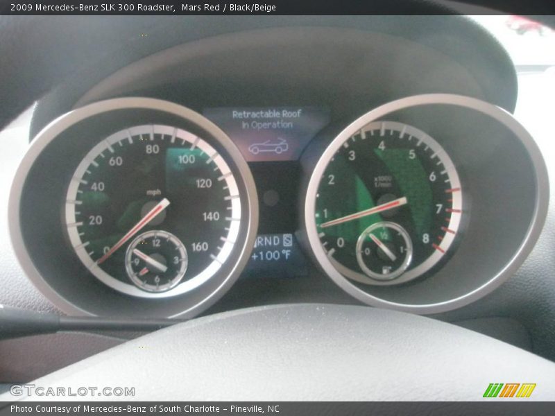 Mars Red / Black/Beige 2009 Mercedes-Benz SLK 300 Roadster