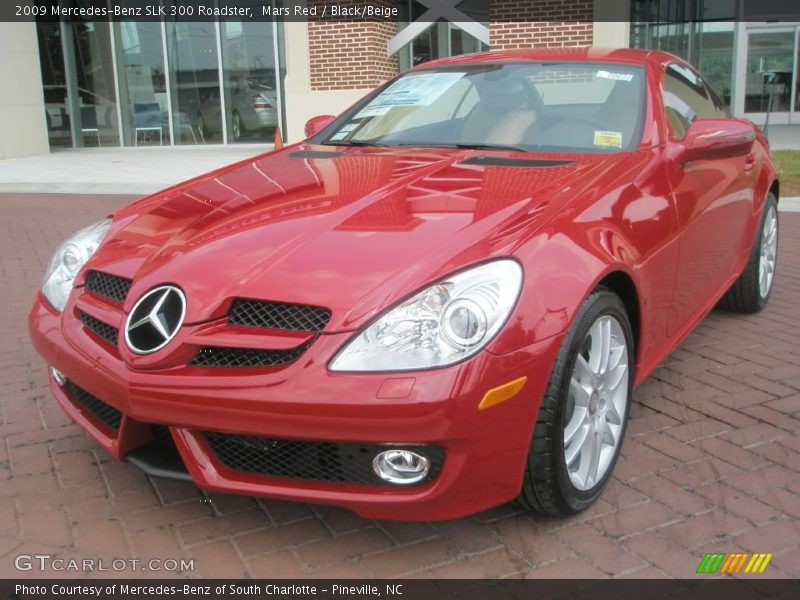 Mars Red / Black/Beige 2009 Mercedes-Benz SLK 300 Roadster