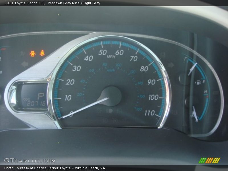 Predawn Gray Mica / Light Gray 2011 Toyota Sienna XLE