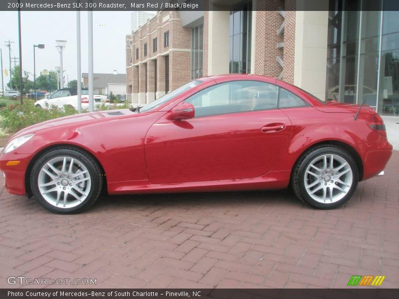 Mars Red / Black/Beige 2009 Mercedes-Benz SLK 300 Roadster