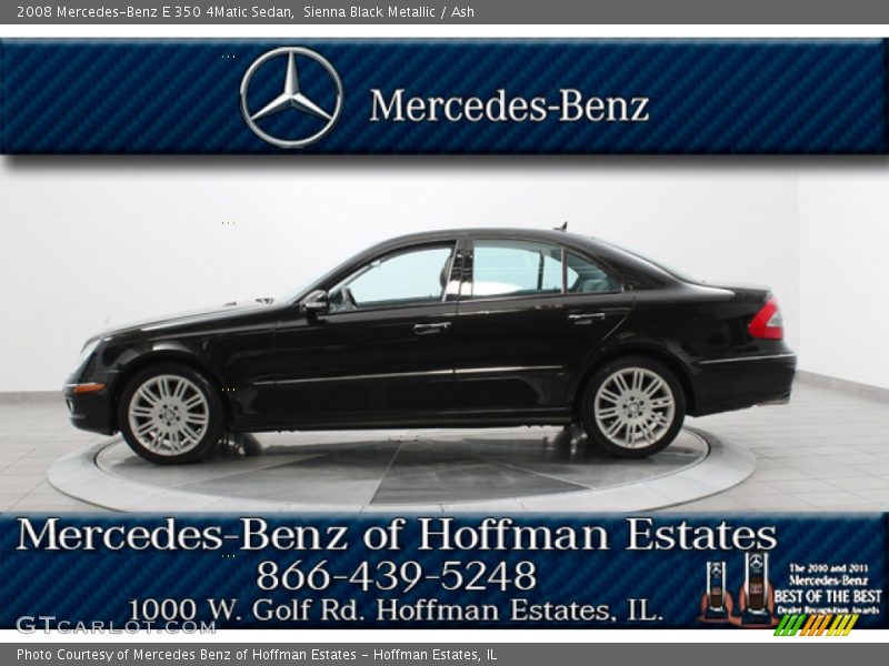 Sienna Black Metallic / Ash 2008 Mercedes-Benz E 350 4Matic Sedan