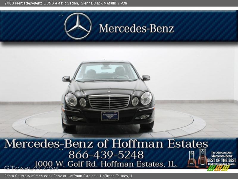 Sienna Black Metallic / Ash 2008 Mercedes-Benz E 350 4Matic Sedan