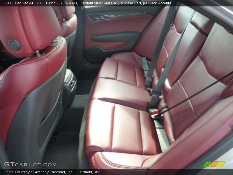 Radiant Silver Metallic / Morello Red/Jet Black Accents 2013 Cadillac ATS 2.0L Turbo Luxury AWD