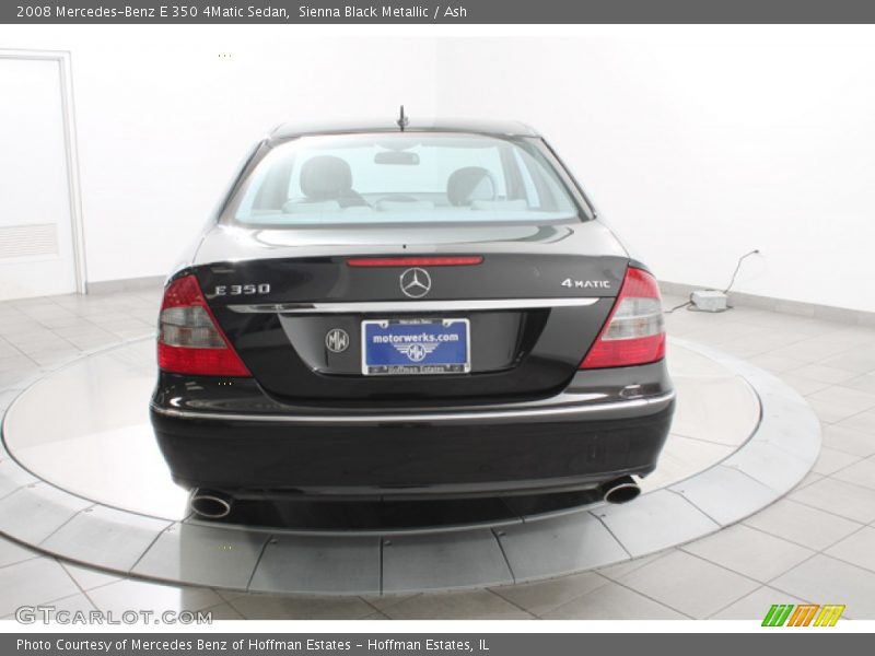 Sienna Black Metallic / Ash 2008 Mercedes-Benz E 350 4Matic Sedan