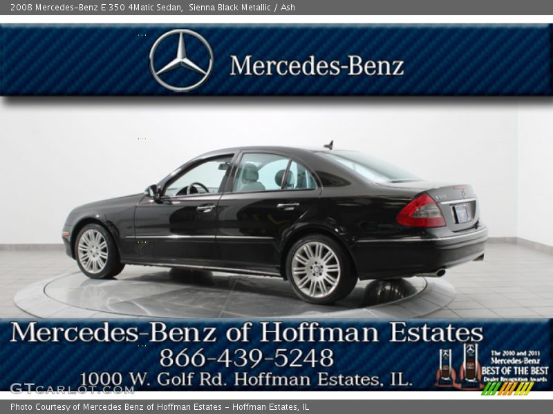 Sienna Black Metallic / Ash 2008 Mercedes-Benz E 350 4Matic Sedan
