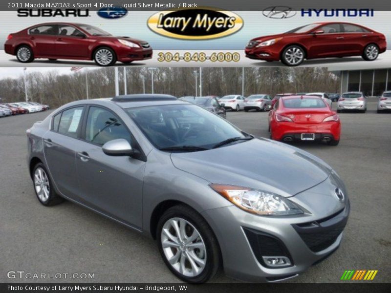 Liquid Silver Metallic / Black 2011 Mazda MAZDA3 s Sport 4 Door