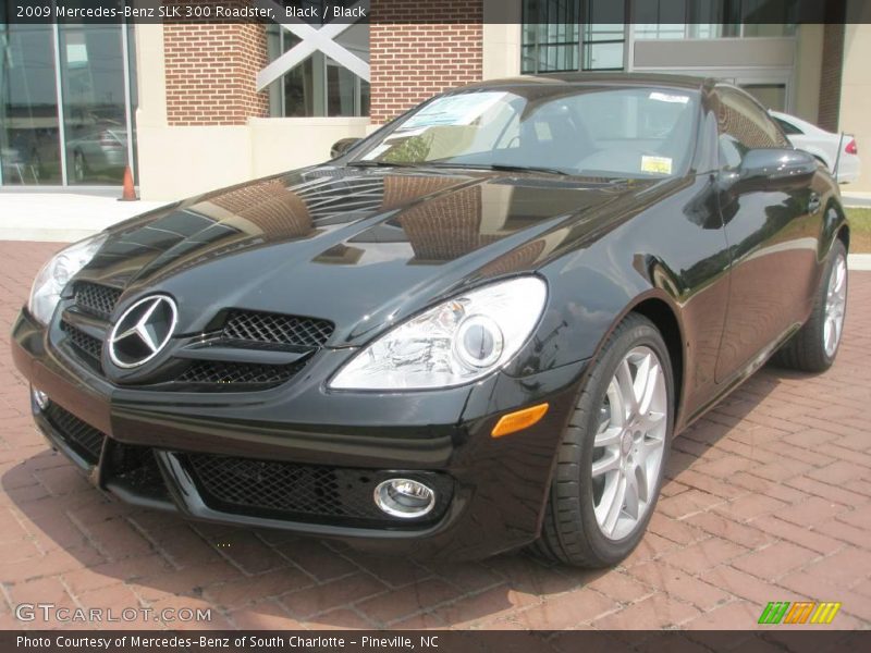 Black / Black 2009 Mercedes-Benz SLK 300 Roadster