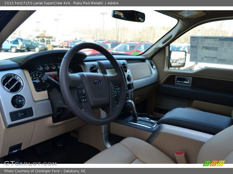 Ruby Red Metallic / Adobe 2013 Ford F150 Lariat SuperCrew 4x4