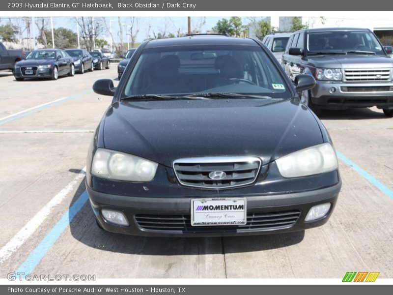 Black Obsidian / Dark Gray 2003 Hyundai Elantra GT Hatchback