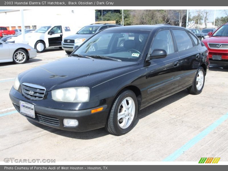 Black Obsidian / Dark Gray 2003 Hyundai Elantra GT Hatchback