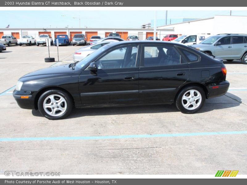 Black Obsidian / Dark Gray 2003 Hyundai Elantra GT Hatchback