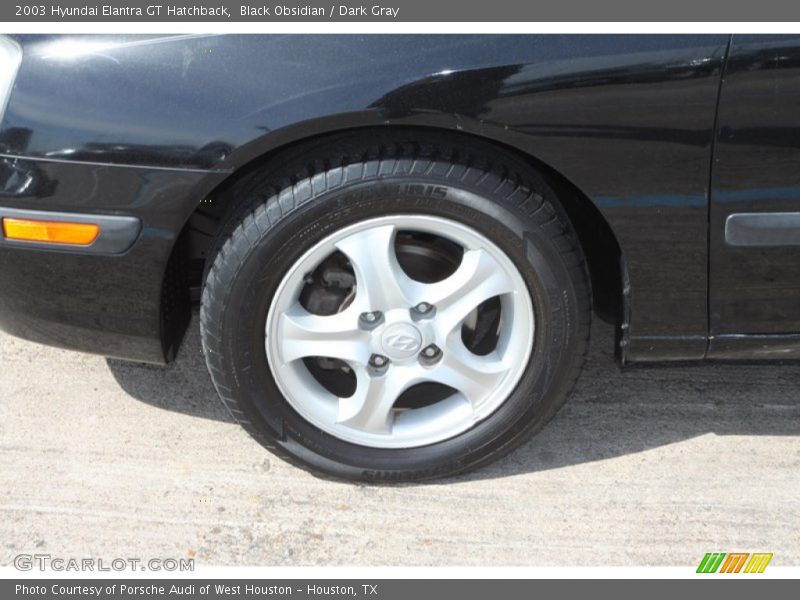 Black Obsidian / Dark Gray 2003 Hyundai Elantra GT Hatchback