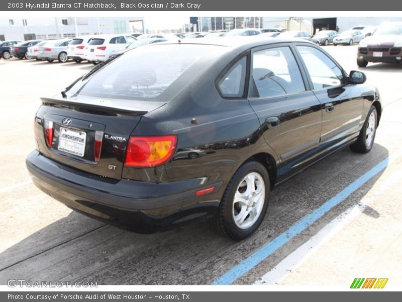 Black Obsidian / Dark Gray 2003 Hyundai Elantra GT Hatchback