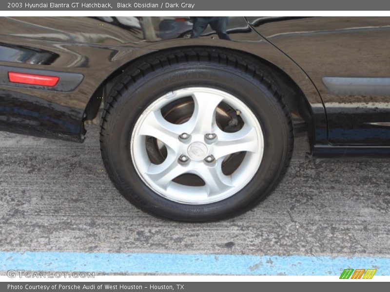 Black Obsidian / Dark Gray 2003 Hyundai Elantra GT Hatchback