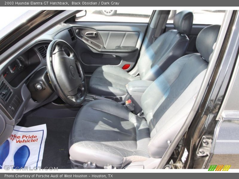 Black Obsidian / Dark Gray 2003 Hyundai Elantra GT Hatchback