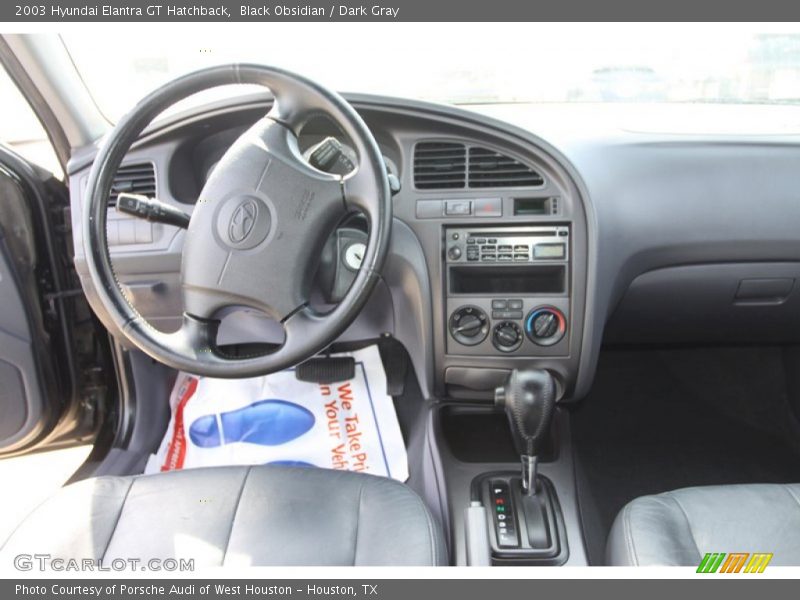 Black Obsidian / Dark Gray 2003 Hyundai Elantra GT Hatchback