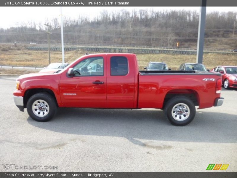 Fire Red / Dark Titanium 2011 GMC Sierra 1500 SL Extended Cab 4x4